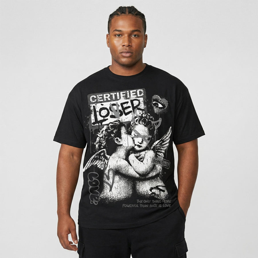 Black Cat 4s DopeSkill T-Shirt Certified Lover Graphic