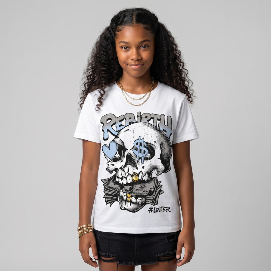 White Metallic 5s DopeSkill T-Shirt Rebirth Graphic