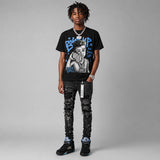 Black University Blue 5s DopeSkill T-Shirt Boss Up Graphic