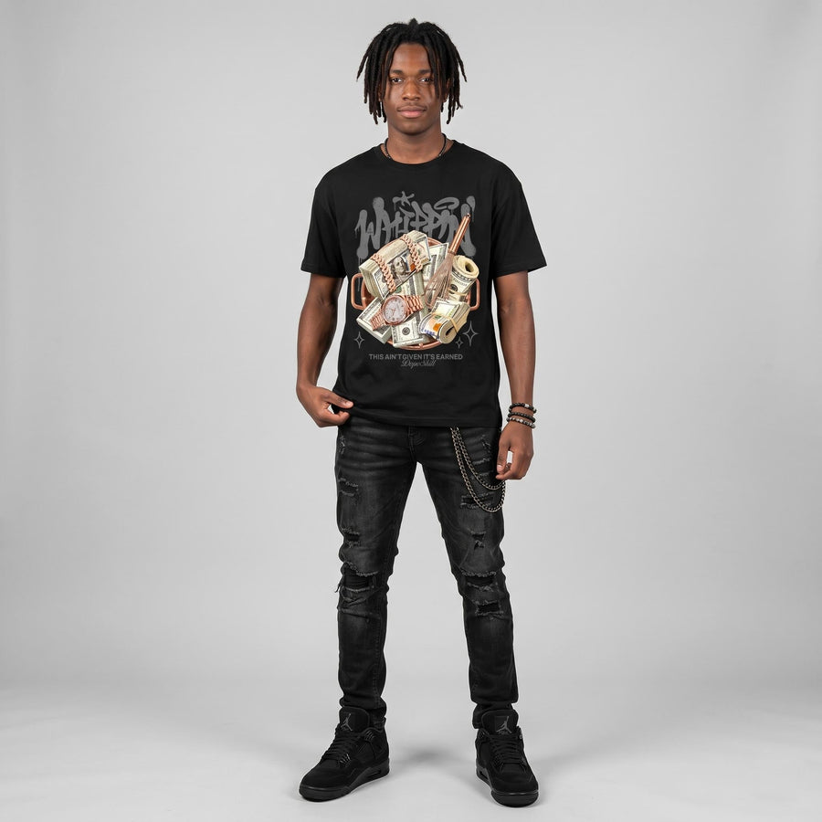 Black Cat 4s DopeSkill T-Shirt Whippin Graphic