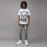 White Metallic 5s DopeSkill T-Shirt Rebirth Graphic