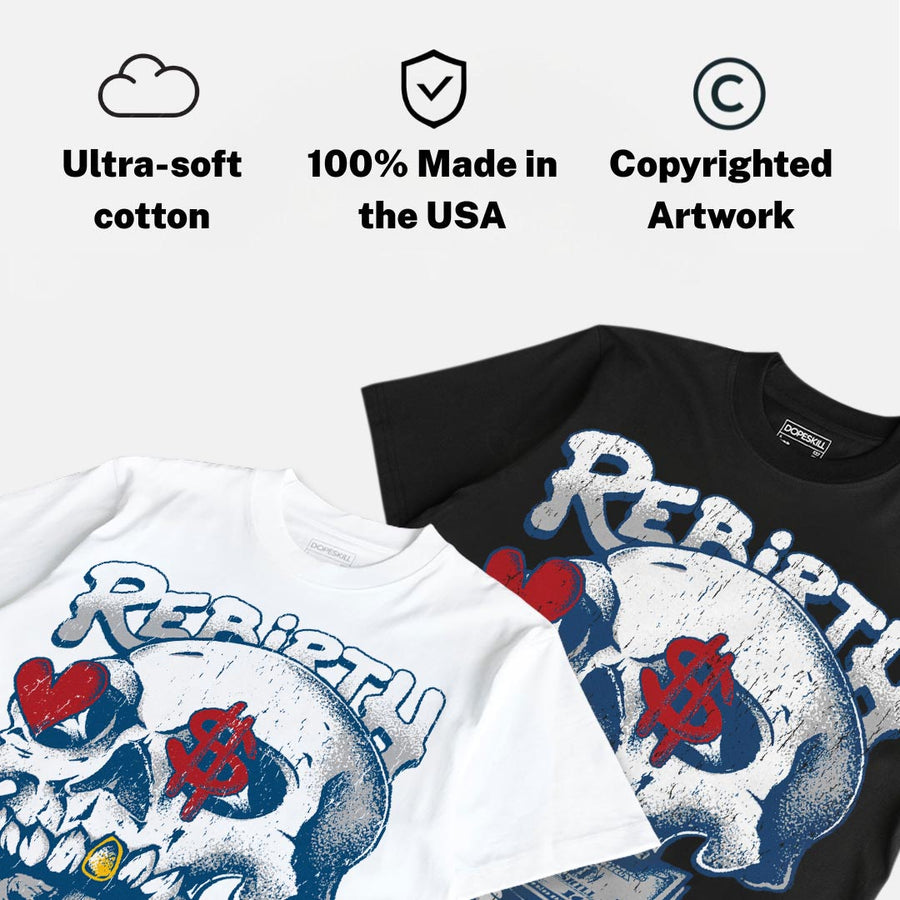 French Blue 12s DopeSkill T-Shirt Rebirth Graphic