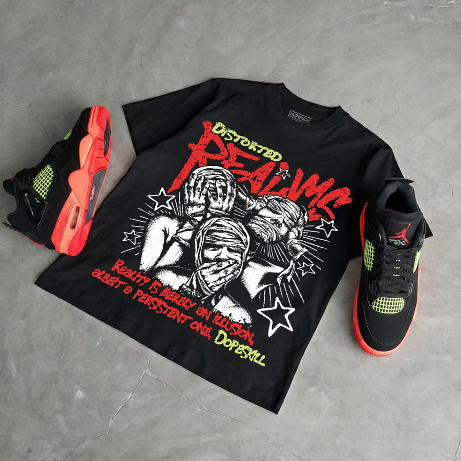 “Infrared 23” 4s DopeSkill T-Shirt Distorted Realms Graphic