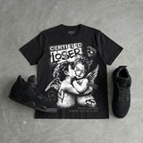 Black Cat 4s DopeSkill T-Shirt Certified Lover Graphic