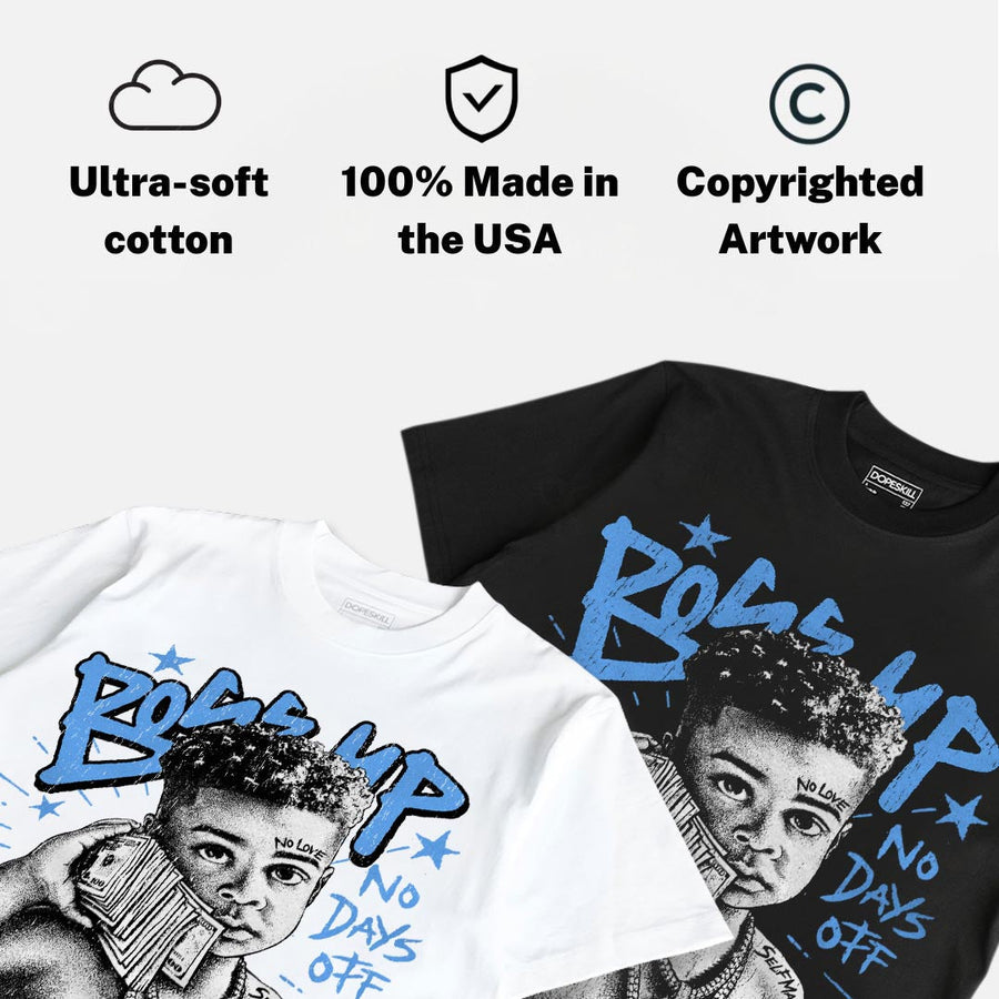 Black University Blue 5s DopeSkill T-Shirt Boss Up Graphic