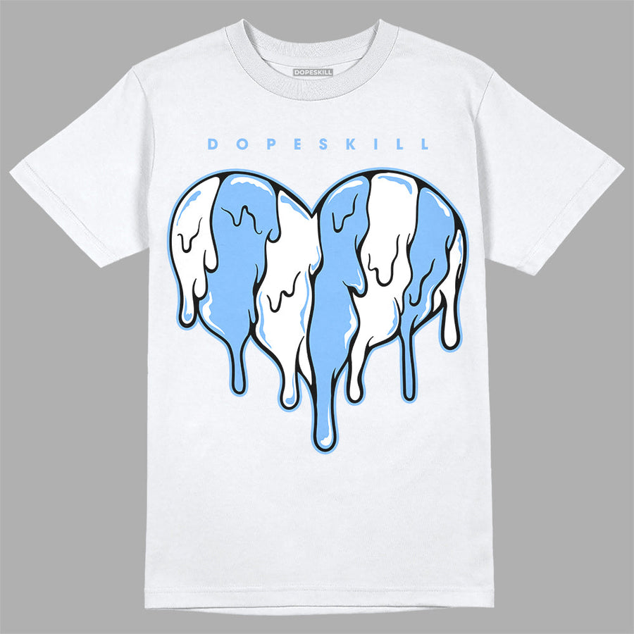 Powder Blue 9s DopeSkill T-Shirt Slime Drip Heart Graphic