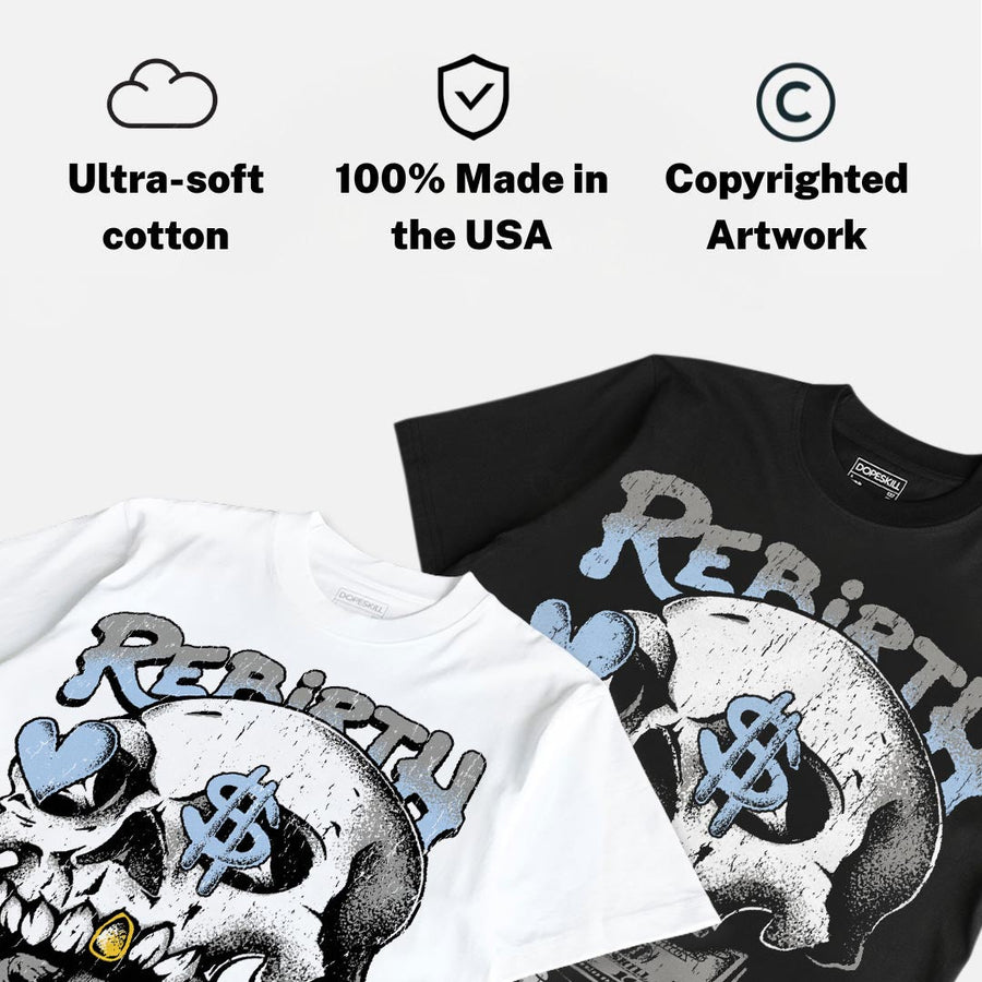 White Metallic 5s DopeSkill T-Shirt Rebirth Graphic