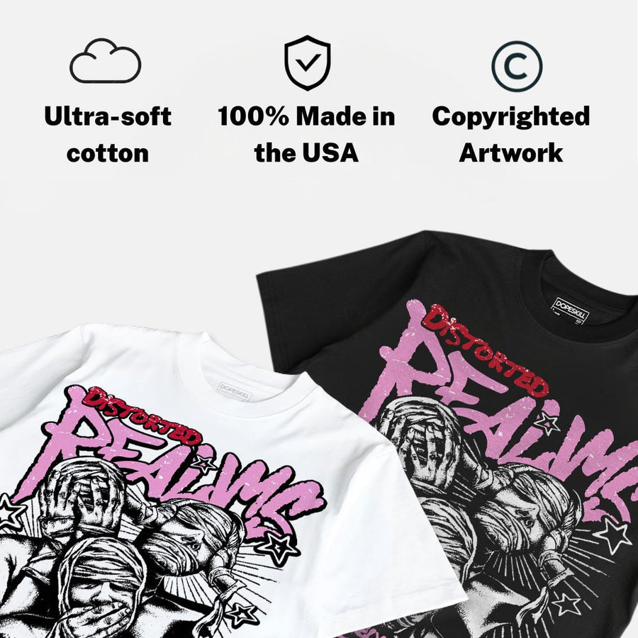 Travis Scott x “Pink Pack” 1s DopeSkill T-Shirt Distorted Realms Graphic