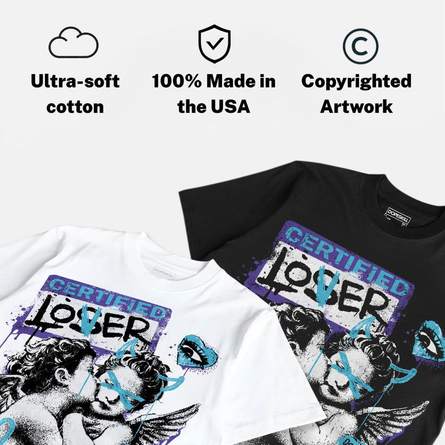 Aqua 8s DopeSkill T-Shirt Certified Lover Graphic
