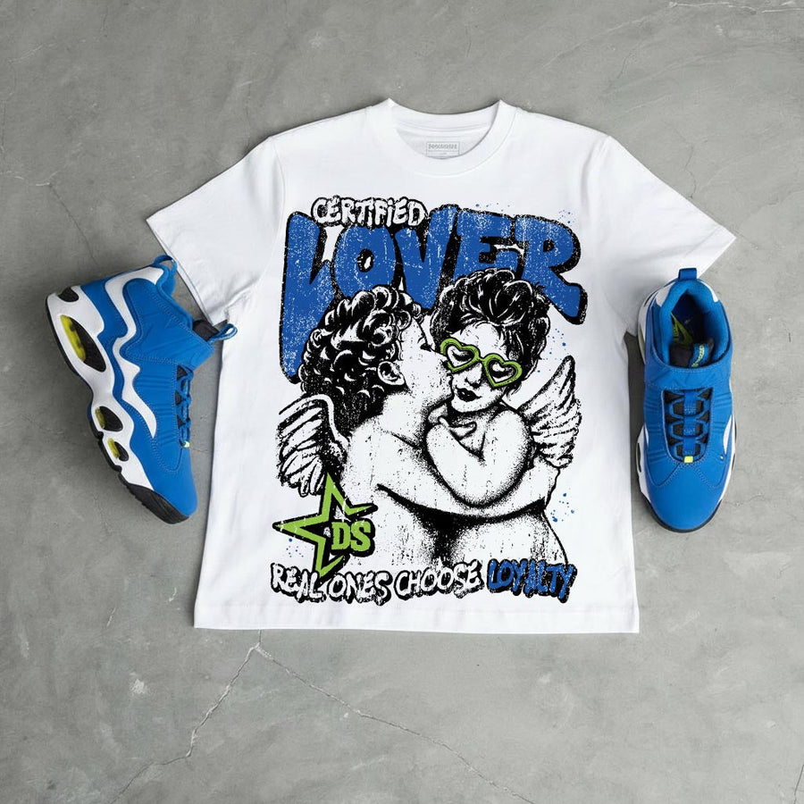 Griffey Max 1 'Varsity Royal' DopeSkill Oversize Print T-Shirt Real Ones Choose Loyalty Graphic