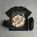 Black Cat 4s DopeSkill T-Shirt Whippin Graphic