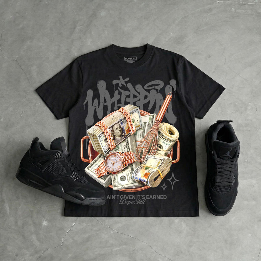 Black Cat 4s DopeSkill T-Shirt Whippin Graphic
