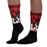 Flu Game 12s DopeSkill Sublimated Sock FIRE Graphic