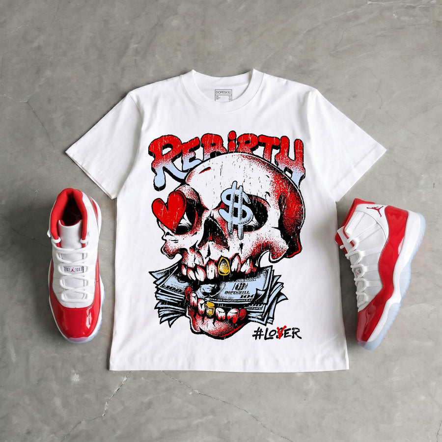 Cherry 11s DopeSkill T-Shirt Rebirth Graphic