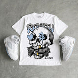 White Metallic 5s DopeSkill T-Shirt Rebirth Graphic