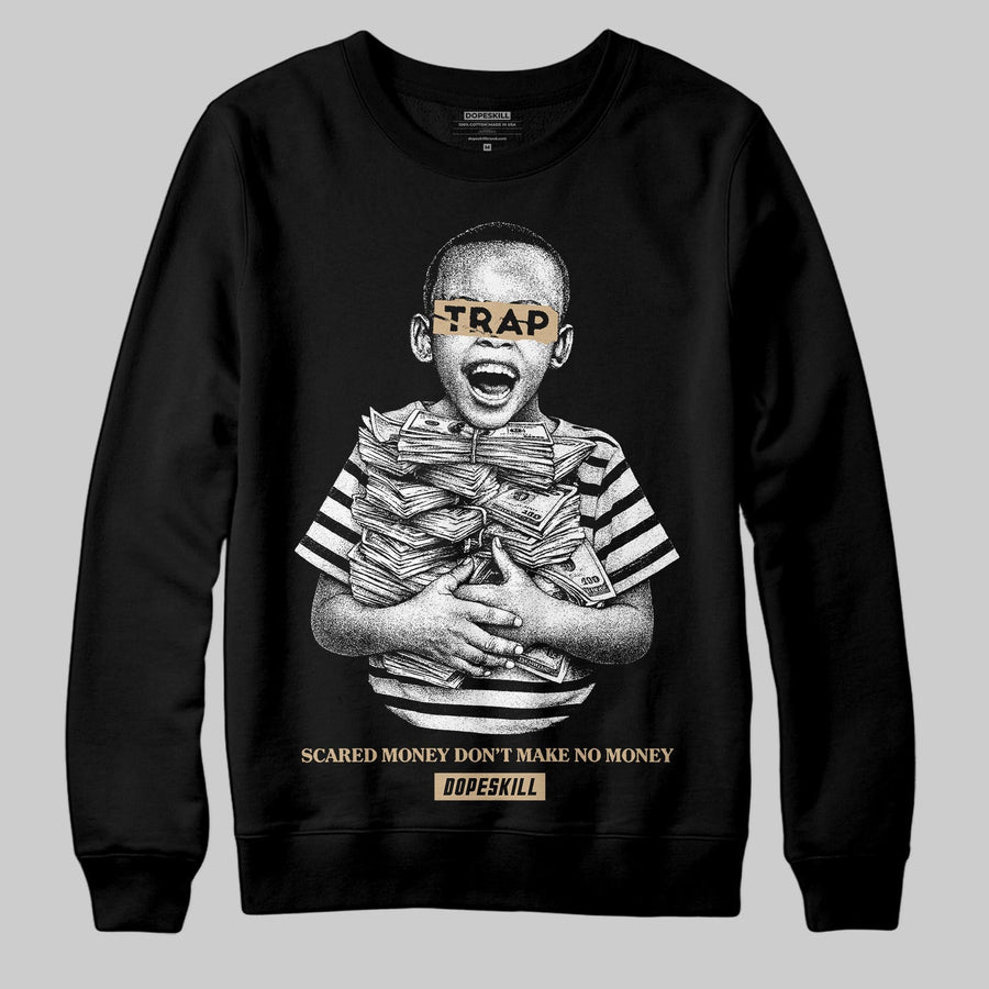 TAN 'Scared Money Don't Make No Money' DopeSkill Graphic Sweatshirt