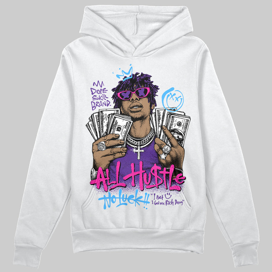 PURPLE 'All Hustle No Luck' DopeSkill Graphic Hoodie