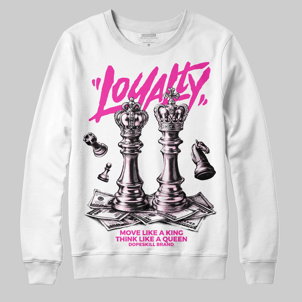 Pink 'Loyalty' DopeSkill Graphic Sweatshirt