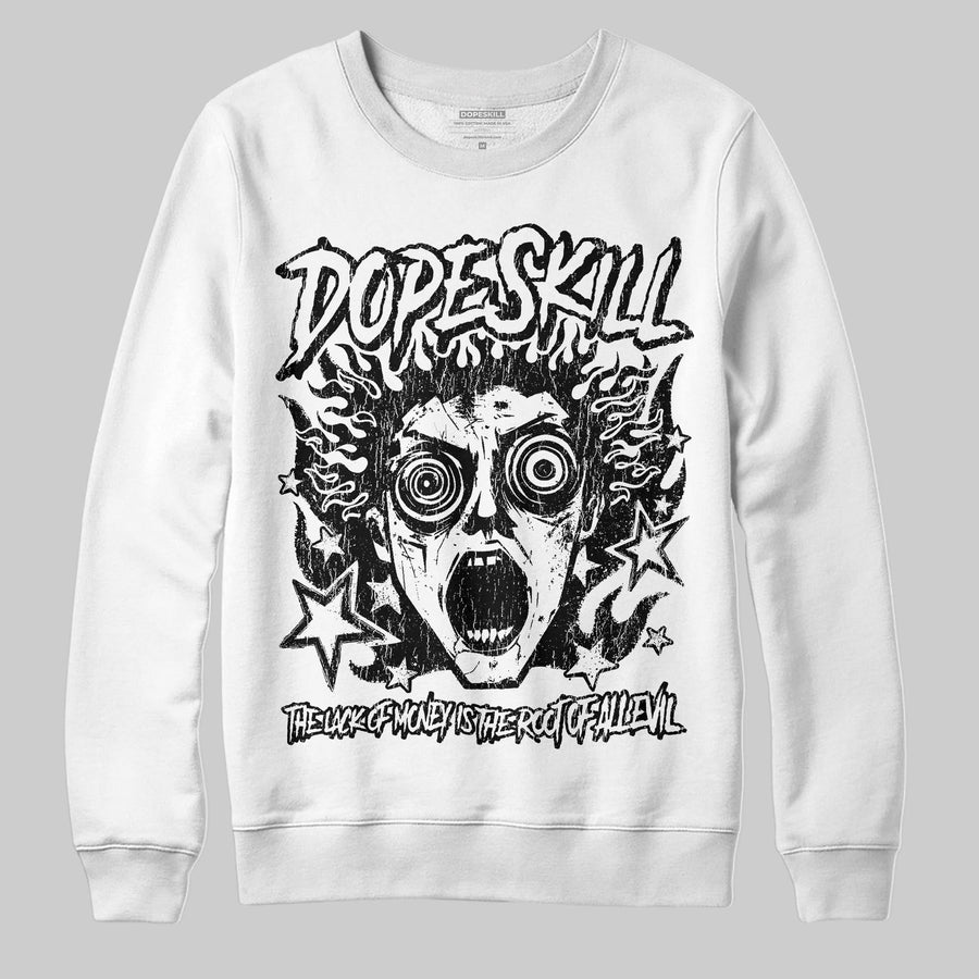 Black and White Collection DopeSkill Sweatshirt Root of Evil Graphic