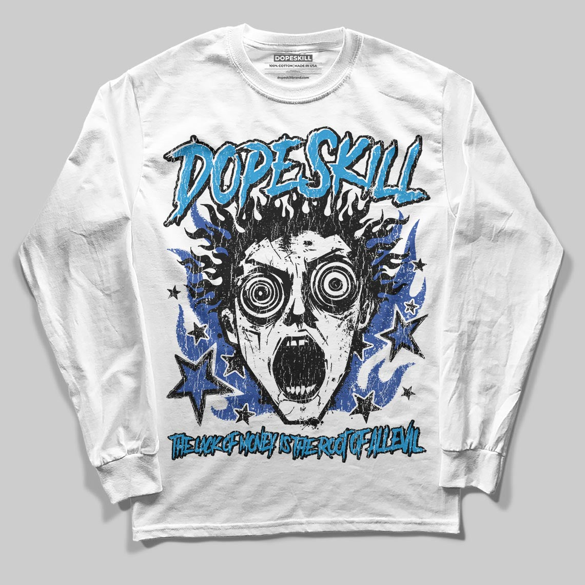 Royal Blue Collection DopeSkill Long Sleeve T-Shirt Root of Evil Graphic