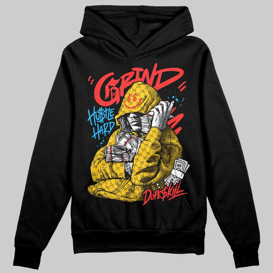 Yellow 'Grind Pray' DopeSkill Graphic Hoodie