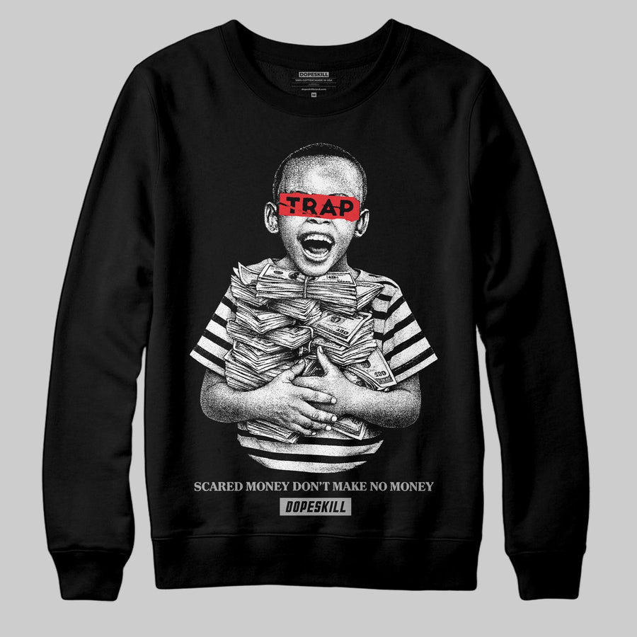 Grey 'Scared Money Don't Make No Money' DopeSkill Graphic Sweatshirt