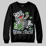 Wolf Grey 5s DopeSkill Sweatshirt Born To Be Rich Graphic