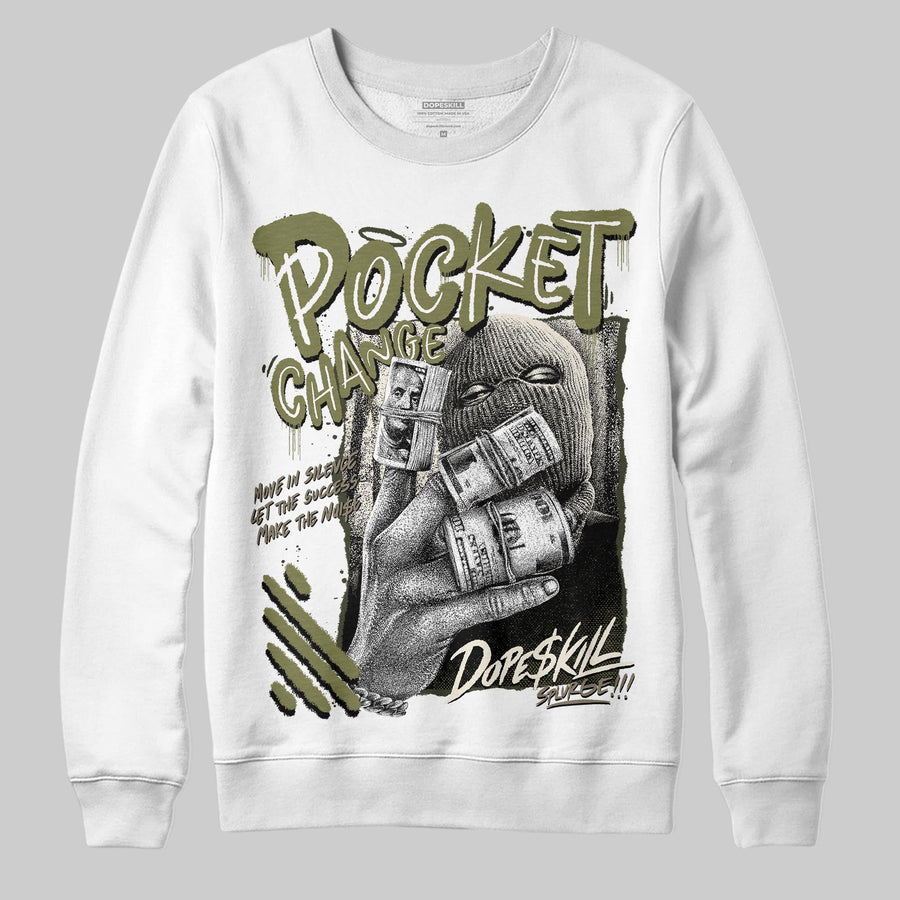 Medium Olive 3s DopeSkill Sweatshirt Pocket Change Graphic
