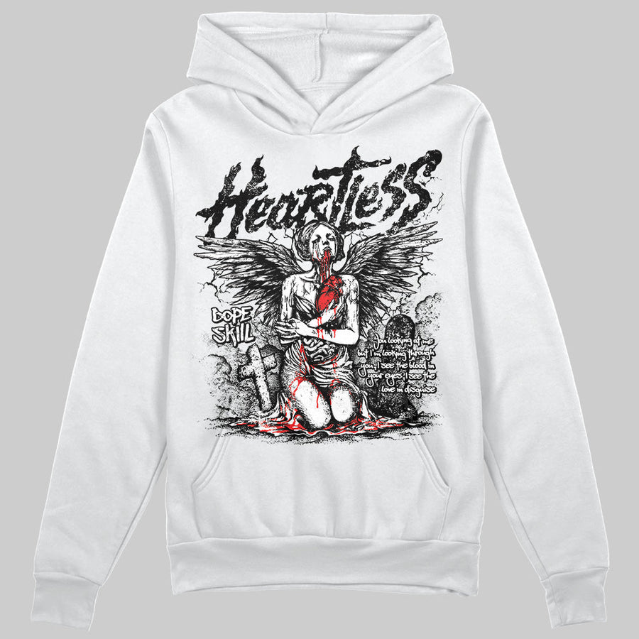 Black and White Collection DopeSkill Hoodie Sweatshirt Heartless Graphic