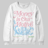 Medium Soft Pink 4s DopeSkill Sweatshirt Money Is Our Motive Typo Graphic
