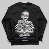 Lakers 4s DopeSkill Long Sleeve T-Shirt Scared Money Don't Make No Money Graphic