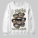 Medium Olive 3s DopeSkill Sweatshirt The Mouth With No Droughts Graphic
