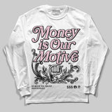 35th Anniversary 5s DopeSkill Long Sleeve T-Shirt Money Is Our Motive Typo Graphic