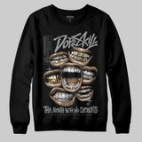 Wolf Grey 5s DopeSkill Sweatshirt The Mouth With No Droughts Graphic