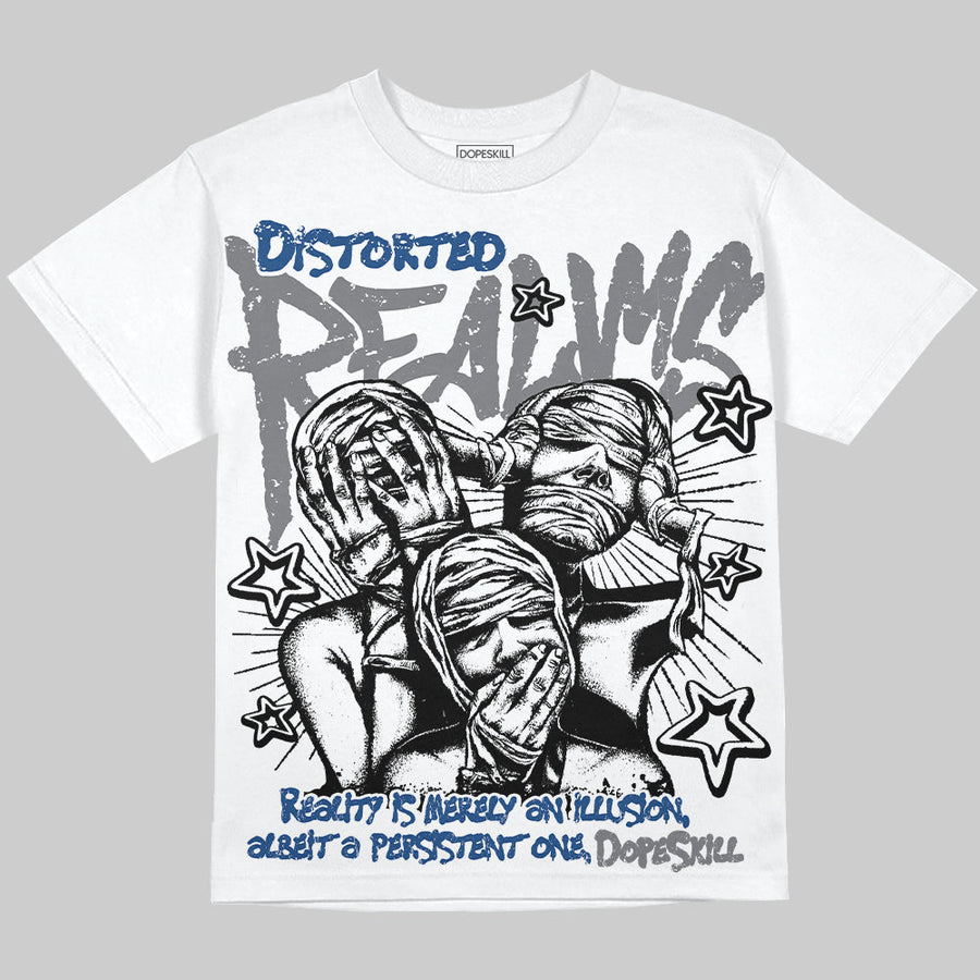 Flint Grey 9s Oversize Print 'Distorted Realms' DopeSkill Graphic T-shirt