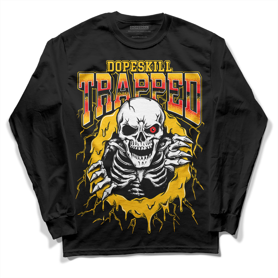 Yellow Collection DopeSkill Long Sleeve T-Shirt Trapped Halloween Graphic