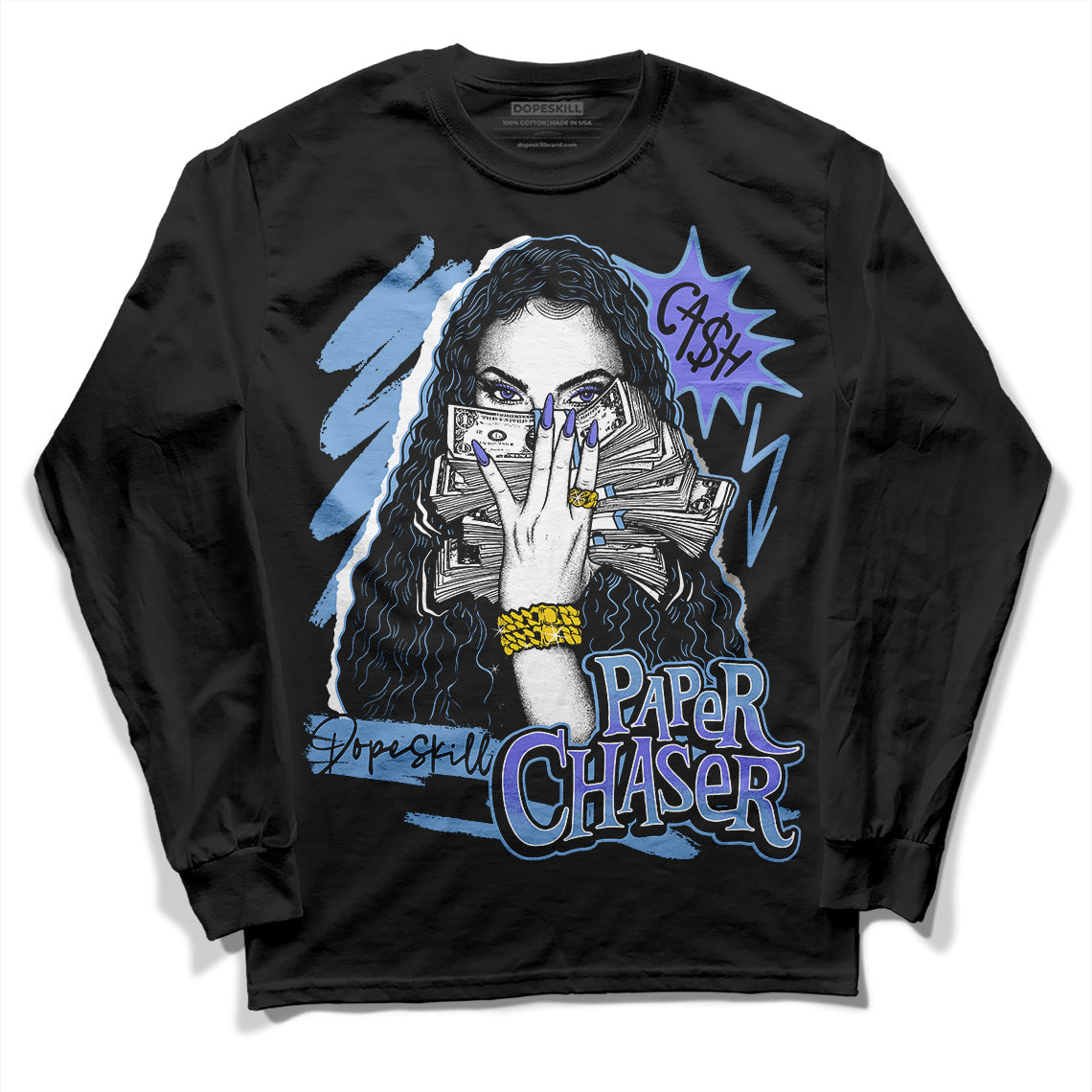 University Blue Collection DopeSkill Long Sleeve T-Shirt NPC Graphic