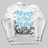 Gamma 11s DopeSkill Long Sleeve T-Shirt Money Is Our Motive Typo Graphic