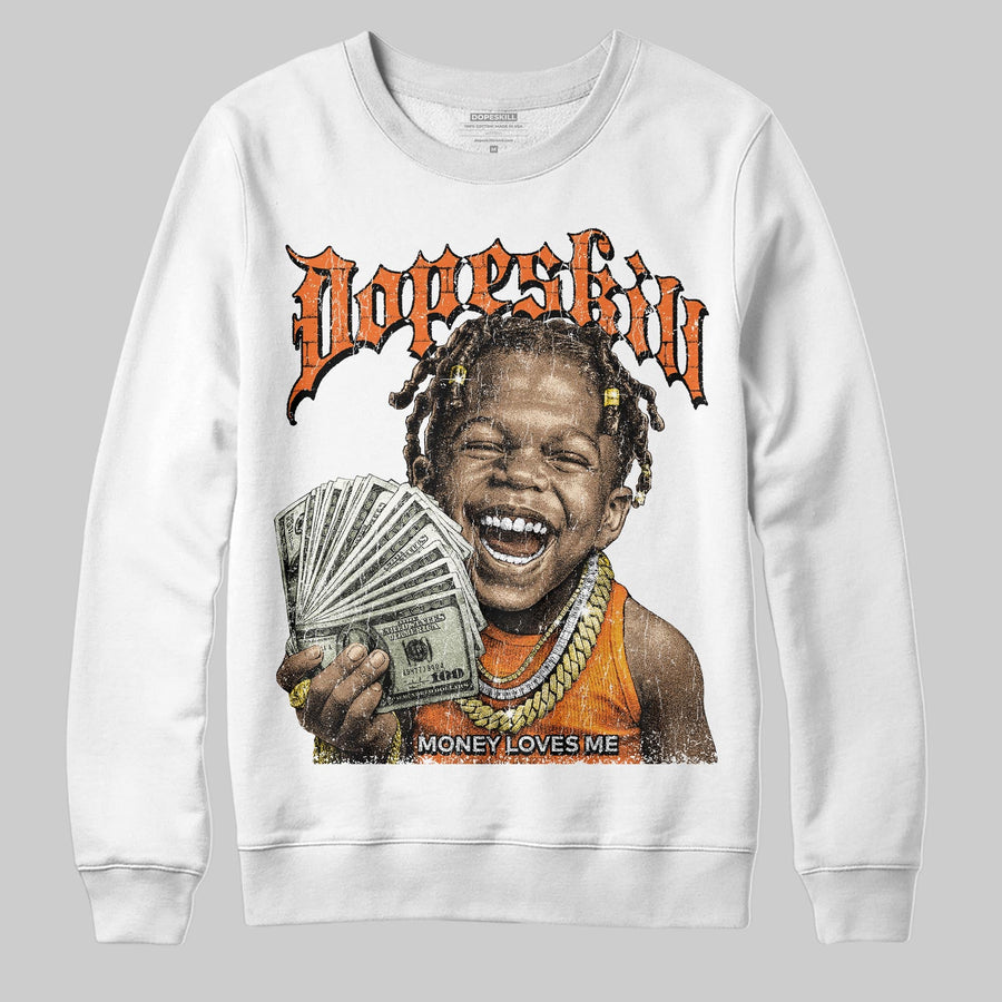 Orange 'Money Loves Me' DopeSkill Graphic Sweatshirt