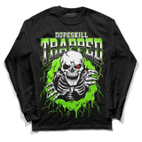 Neon Green Collection DopeSkill Long Sleeve T-Shirt Trapped Halloween Graphic
