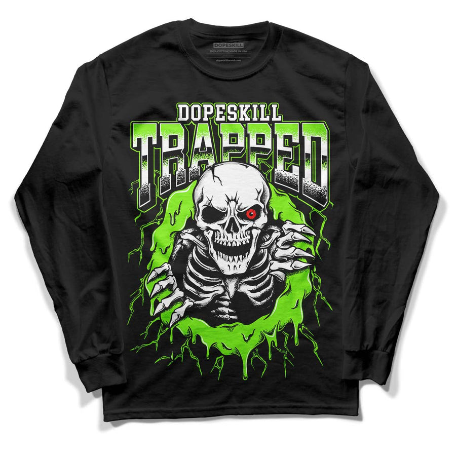 Neon Green Collection DopeSkill Long Sleeve T-Shirt Trapped Halloween Graphic