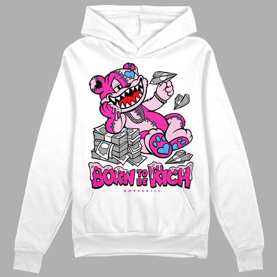 Pink Collection DopeSkill Hoodie Sweatshirt Born To Be Rich Graphic