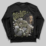 Medium Olive 3s DopeSkill Long Sleeve T-Shirt Stressless Graphic