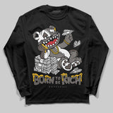 Cave Stone 4s DopeSkill Long Sleeve T-Shirt Born To Be Rich Graphic