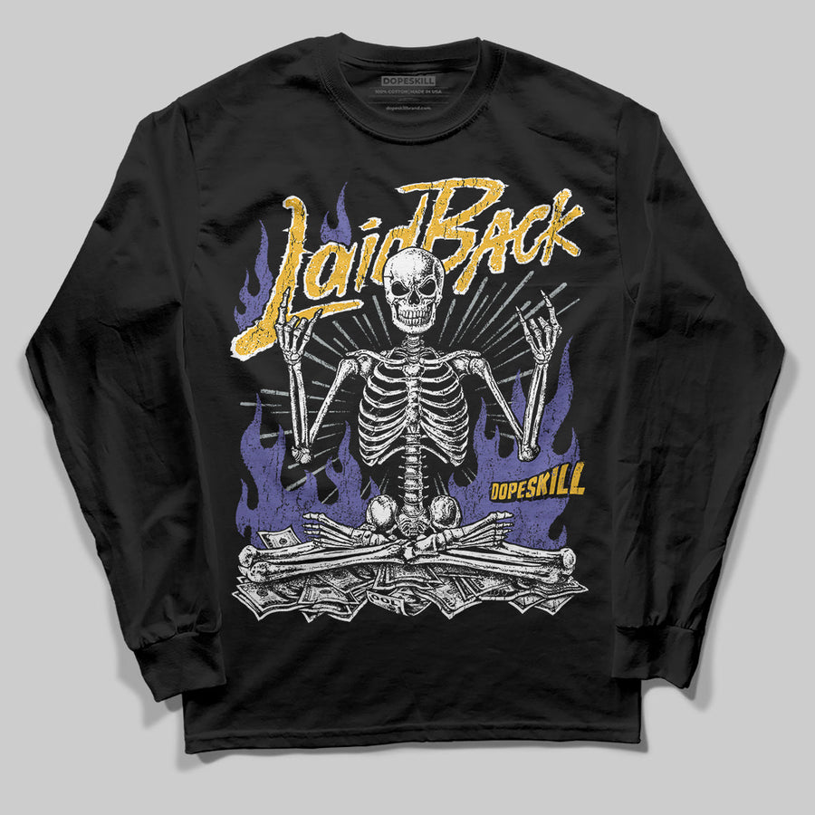 Lakers 4s DopeSkill Long Sleeve T-Shirt Laid Back Graphic