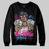 Pink 'All Hustle No Luck' DopeSkill Graphic Sweatshirt