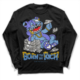 University Blue Collection DopeSkill Long Sleeve T-Shirt Born To Be Rich Graphic