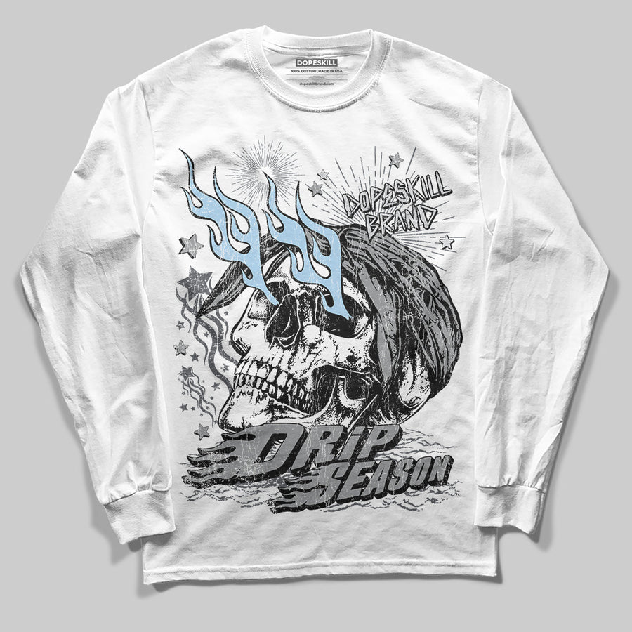 Wolf Grey 5s DopeSkill Long Sleeve T-Shirt Drip Season Graphic