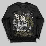 Medium Olive 3s DopeSkill Long Sleeve T-Shirt Drip Season Graphic
