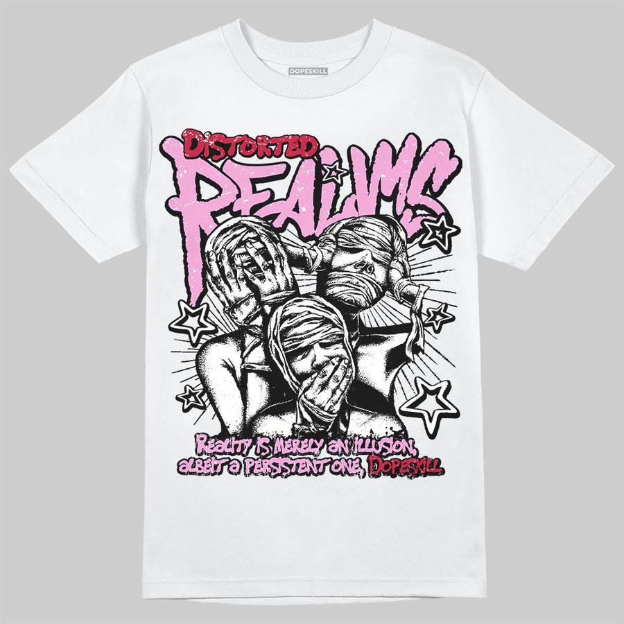 Travis Scott x “Pink Pack” 1s DopeSkill T-Shirt Distorted Realms Graphic